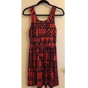 Nordstrom’s Red and Navy Dress